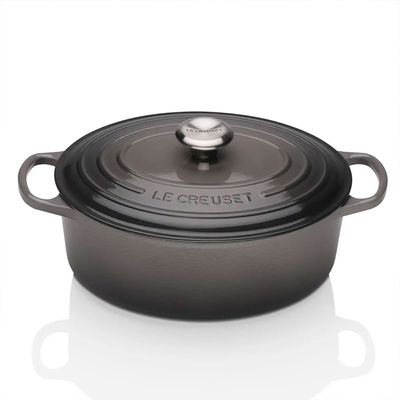Panela Oval Signature Cinza Flint 27 cm Le Creuset