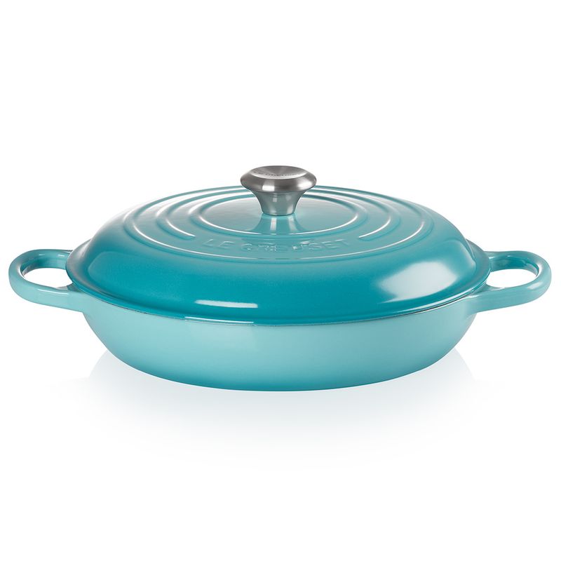 Cacarola-Buffet-Signature-30-Cm-Azul-Caribe-Le-Creuset-Foto-Lateral