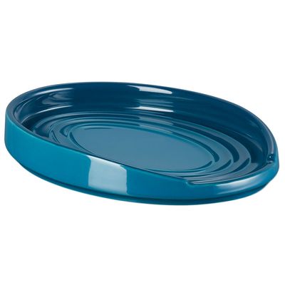 Descanso para Colher Oval Azul Deep Teal Le Creuset