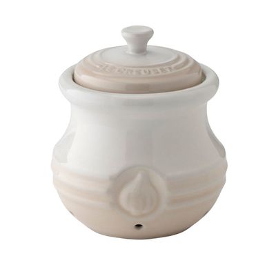 Pote para Alho Branco Meringue Le Creuset