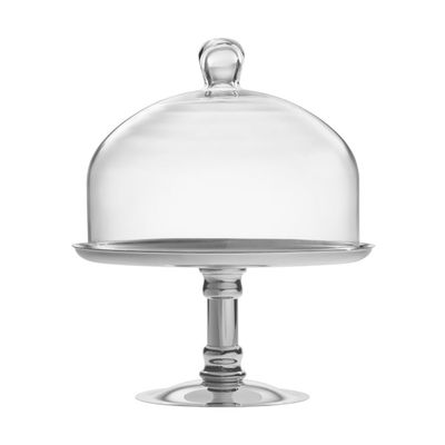 Porta Bolo Lecci 31 cm Prata Inox Riva