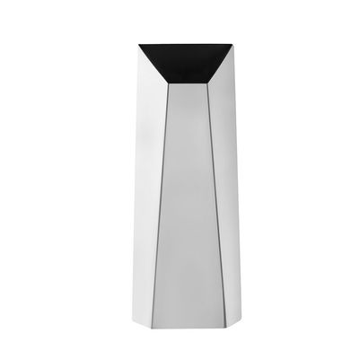 Vaso Origami Inclinado Prata Inox Riva