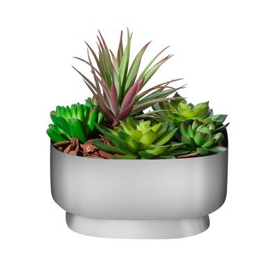 Cachepot Bellini Prata Inox Riva