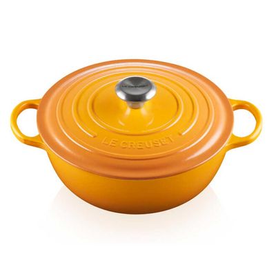 Panela Marmita Gourmet Signature 26 cm Amarelo Nectar Le Creuset