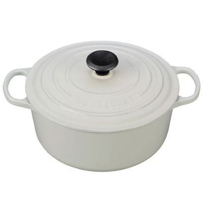 Panela Redonda Signature Branca com Pegador Fenólico 20 cm  Le Creuset