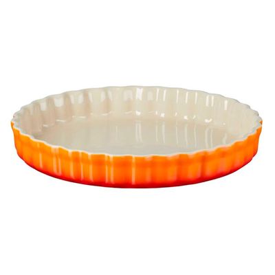 Travessa Canelada Heritage 28 cm Laranja Le Creuset