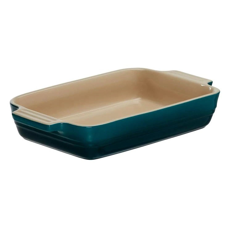 Travessa Retangular Classic 32 cm Azul Deep Teal Le Creuset
