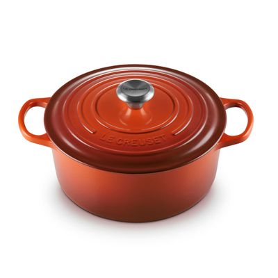 Panela Redonda Signature 24 cm Vermelho Cayenne Le Creuset