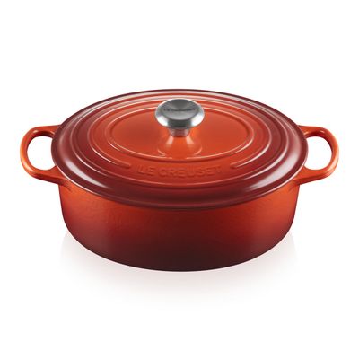 Panela Oval Signature 29 Cm Vermelho Cayenne Le Creuset
