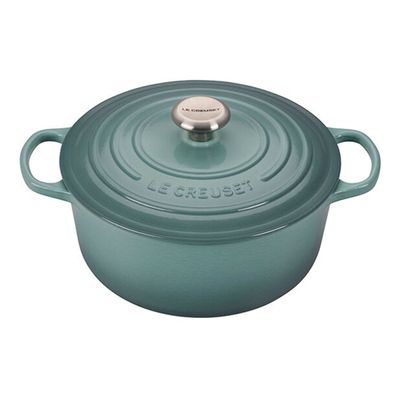 Panela Redonda Signature 24 cm Azul Ocean Le Creuset