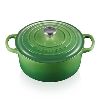 Panela Redonda Signature 24 cm Verde Bamboo Green Le Creuset