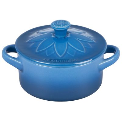Mini Cocotte Sunflower Cerâmica Azul Marseille Le Creuset