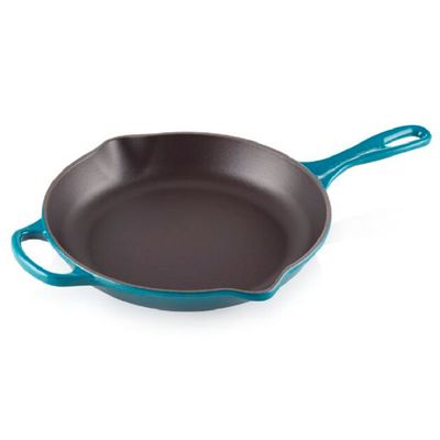 Frigideira Skillet Redonda Alça Signature 23 cm Azul Deep Teal  Le Creuset