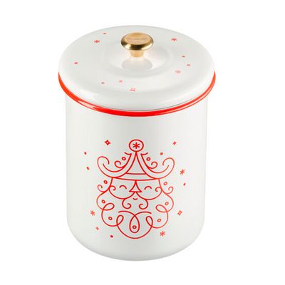 Pote para Biscoito Natal Noel Collection 4 Litros Branco Le Creuset