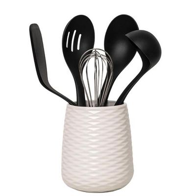 Utensílios de Cozinha 5 peças com Suporte Cerâmica Kitchenaid