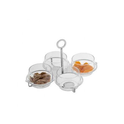Porta Aperitivo Quadruplo Roma Inox Riva