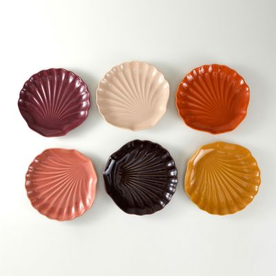 Prato Sobremesa Ocean Panelinha Kit Multiuso 6 Peças Colorido Porto Brasil
