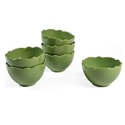 Bowls Cumbucas Cerca Viva Verde Seco Coleção Ervas 6 Peças Verde Porto Brasil