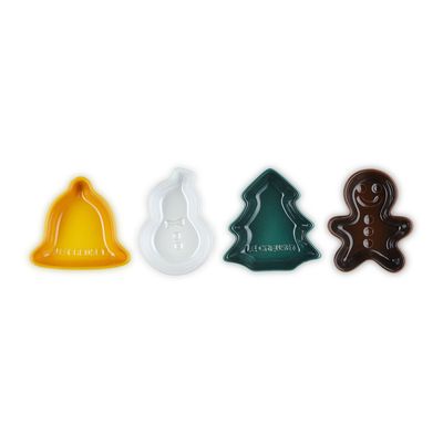 Pratos Mini Natal Kit 4 Peças Colorido Le Creuset