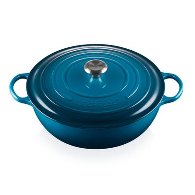 Panela Marmita Signature 32 cm Azul Deep Teal Le Creuset