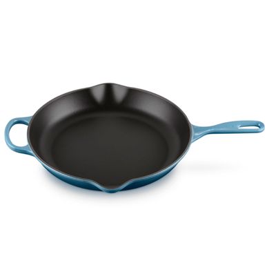 Frigideira Skillet Redonda com Alça Signature 30 cm Azul Chambray Le Creuset