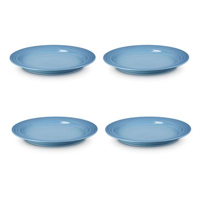 Prato Raso 4 Peças 22 cm Azul Chambray Le Creuset