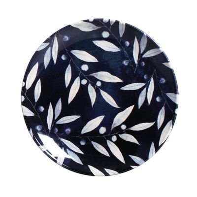 Pratos Sobremesa Coup Cyanotype Off White 6 Peças Azul e Branco Porto Brasil