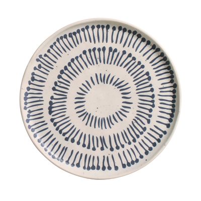 Pratos Sobremesa Bio Stoneware Primitiva 6 Peças Cinza Porto Brasil
