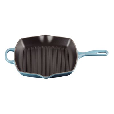 Grelha Quadrada Signature 26 cm Azul Chambray Le Creuset