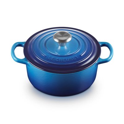 Panela Redonda Signature 24 cm Azul Azure Blue Le Creuset