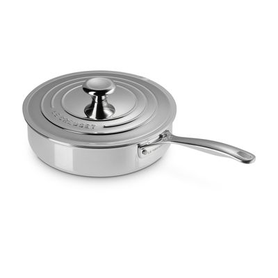 Frigideira Saute com Tampa Signature 3-Ply Aço Inox 24 cm Le Creuset