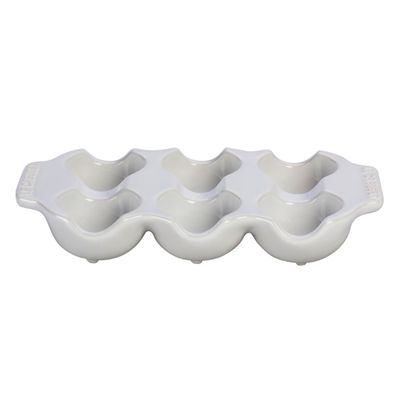Bandeja para 6 Ovos Branco Le Creuset