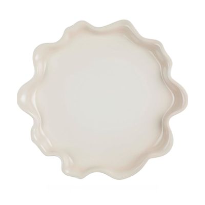 Prato de Servir Ruffle 36 cm Branco Meringue Le Creuset