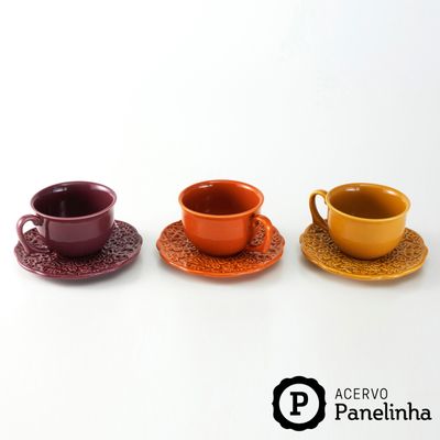 TRIO DE XÍCARAS PANELINHA SORTIDO
