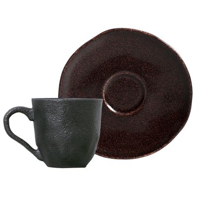 XÍCARAS DE CAFÉ ORGÂNICO VOLCANO PRETO 6 PEÇAS