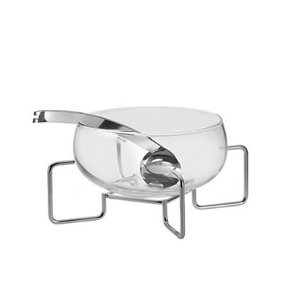 FRUTEIRA  LABIRINTO REDONDA INOX COM PEGADOR