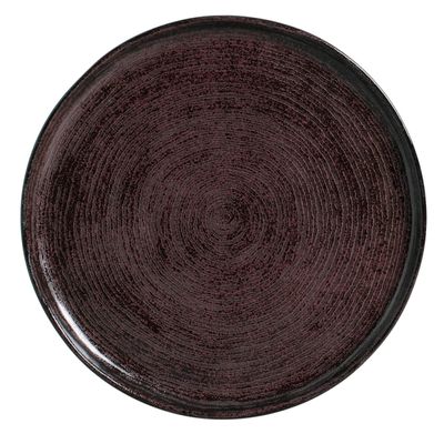 PRATOS RASO BIO STONEWARE VÓRTICE PRETO 6 PEÇAS