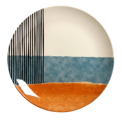 PRATOS RASO COUP ABSTRATA OFF WHITE 6 PEÇAS