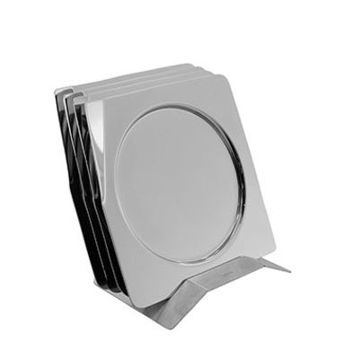 PORTA COPOS RITRATTO COM SUPORTE INOX 4 PEÇAS