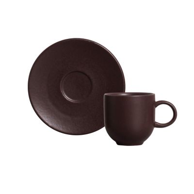 XÍCARAS DE CAFÉ COUP STONEWARE OAK MARROM 6 PEÇAS