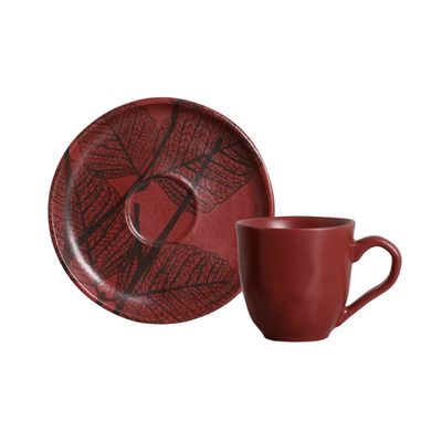 XÍCARAS DE CAFÉ  BIO STONEWARE ECO VERMELHO 6 PEÇAS