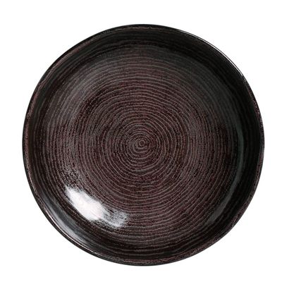 PRATOS FUNDO BIO STONEWARE VÓRTICE PRETO 6 PEÇAS