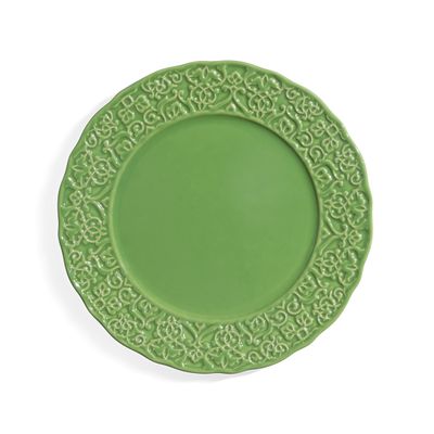 PRATOS RASO BOUQUET GARNI VERDE VIVO COLEÇÃO ERVAS 6 PEÇAS
