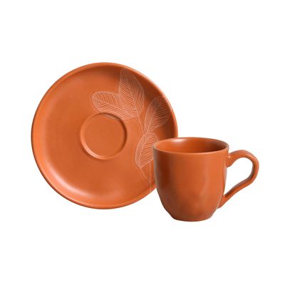 XÍCARAS DE CAFÉ  BIO STONEWARE AGRESTE LARANJA 6 PEÇAS
