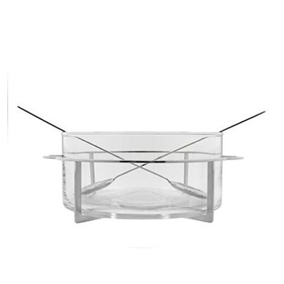 SALADEIRA DEL GARDA REDONDA INOX COM PAR DE TALHERES 20CM