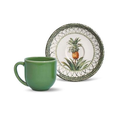 XÍCARAS DE CAFE COM PIRES COUP PINEAPPLE GREEN 6 PEÇAS