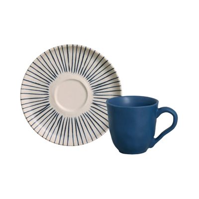 XÍCARAS DE CAFÉ  BIO STONEWARE ELEMENTO CINZA 6 PEÇAS