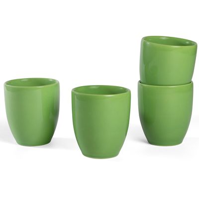 VASOS DE VINHO VERDE VIVO ERVAS 4 PEÇAS