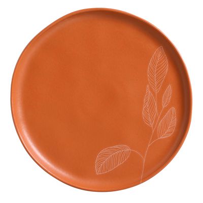PRATOS RASO BIO STONEWARE AGRESTE LARANJA 6 PEÇAS