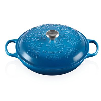 Caçarola Buffet Signature Olive Branch 30 cm Azul Marseille Le Creuset